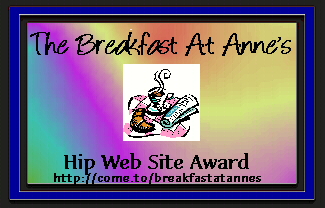 Breakfast At Anne's Hip Web Site Award
